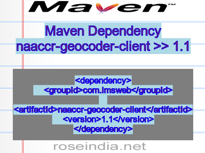 Maven dependency of naaccr-geocoder-client version 1.1