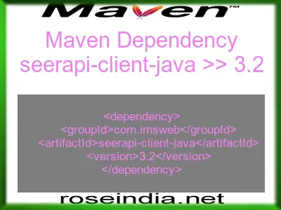 Maven dependency of seerapi-client-java version 3.2