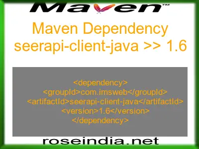 Maven dependency of seerapi-client-java version 1.6