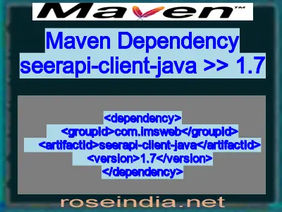 Maven dependency of seerapi-client-java version 1.7