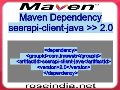 Maven dependency of seerapi-client-java version 2.0