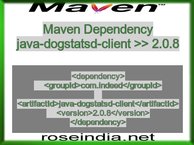 Maven dependency of java-dogstatsd-client version 2.0.8