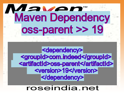 Maven dependency of oss-parent version 19