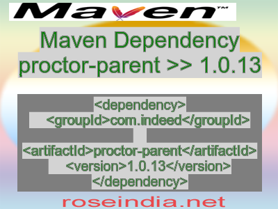 Maven dependency of proctor-parent version 1.0.13