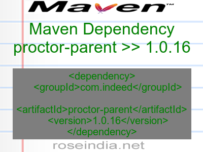 Maven dependency of proctor-parent version 1.0.16