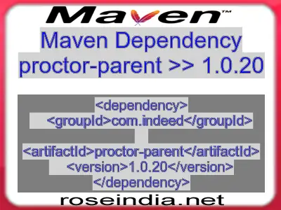 Maven dependency of proctor-parent version 1.0.20