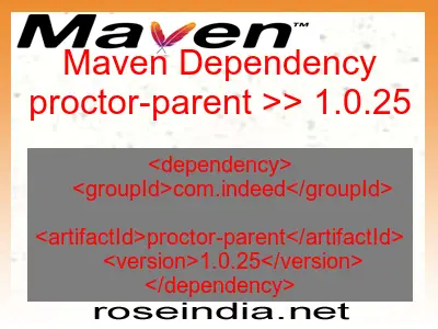 Maven dependency of proctor-parent version 1.0.25