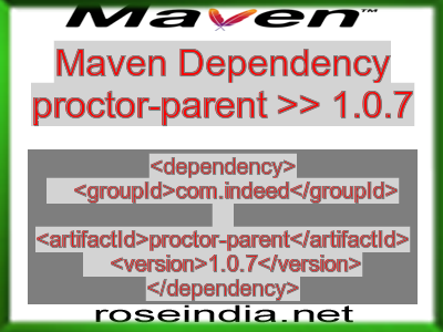 Maven dependency of proctor-parent version 1.0.7