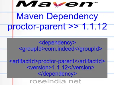 Maven dependency of proctor-parent version 1.1.12