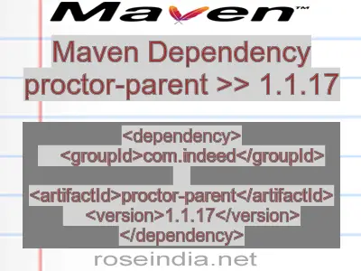 Maven dependency of proctor-parent version 1.1.17