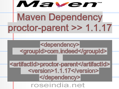 Maven dependency of proctor-parent version 1.1.17