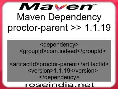 Maven dependency of proctor-parent version 1.1.19