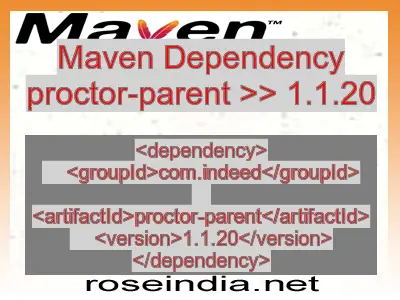 Maven dependency of proctor-parent version 1.1.20