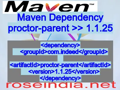 Maven dependency of proctor-parent version 1.1.25