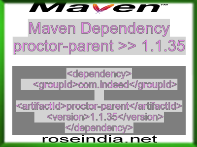 Maven dependency of proctor-parent version 1.1.35