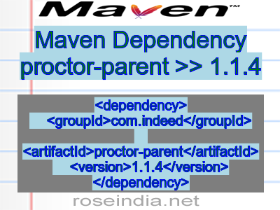 Maven dependency of proctor-parent version 1.1.4