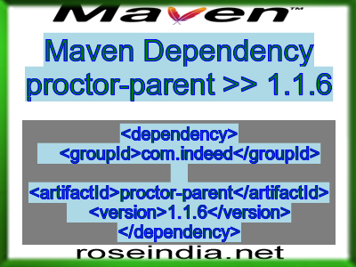 Maven dependency of proctor-parent version 1.1.6