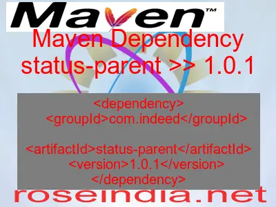 Maven dependency of status-parent version 1.0.1