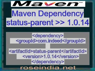 Maven dependency of status-parent version 1.0.14