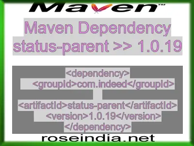 Maven dependency of status-parent version 1.0.19