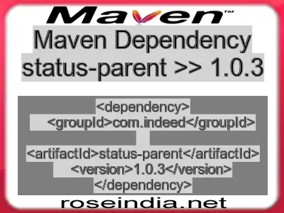 Maven dependency of status-parent version 1.0.3