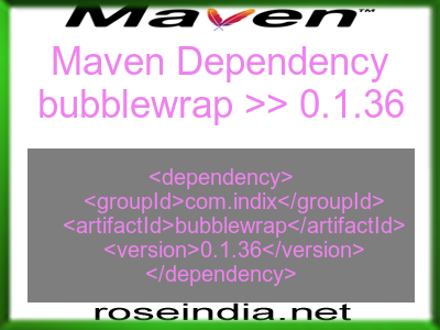 Maven dependency of bubblewrap version 0.1.36