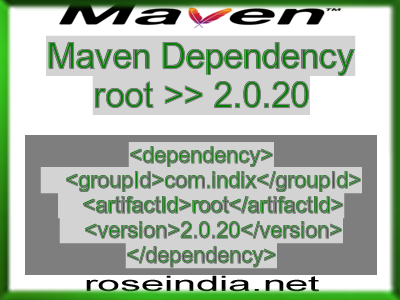 Maven dependency of root version 2.0.20