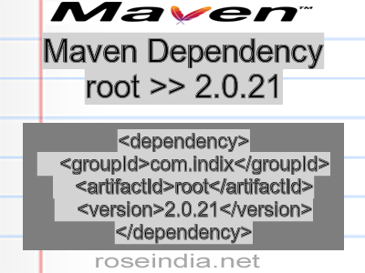Maven dependency of root version 2.0.21