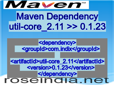 Maven dependency of util-core_2.11 version 0.1.23