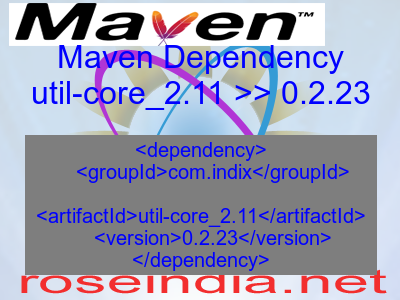 Maven dependency of util-core_2.11 version 0.2.23