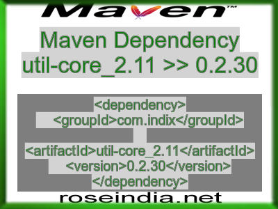 Maven dependency of util-core_2.11 version 0.2.30