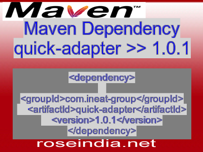 Maven dependency of quick-adapter version 1.0.1