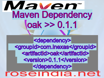 Maven dependency of oak version 0.1.1