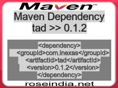 Maven dependency of tad version 0.1.2