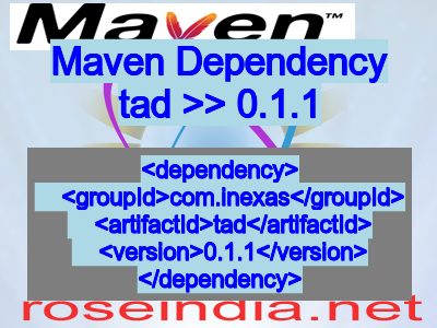 Maven dependency of tad version 0.1.1