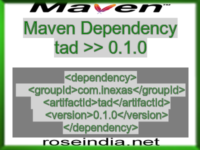 Maven dependency of tad version 0.1.0
