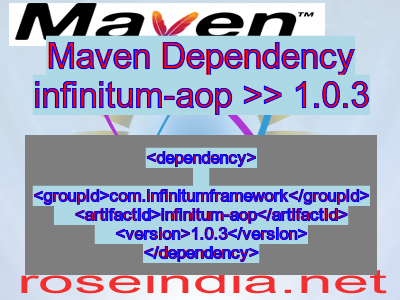 Maven dependency of infinitum-aop version 1.0.3