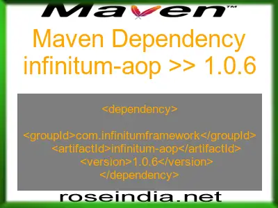 Maven dependency of infinitum-aop version 1.0.6