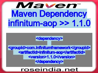 Maven dependency of infinitum-aop version 1.1.0