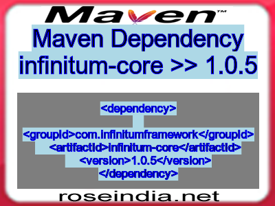 Maven dependency of infinitum-core version 1.0.5