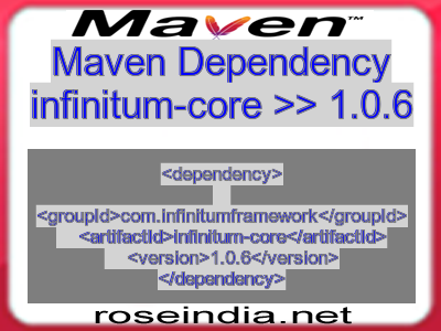 Maven dependency of infinitum-core version 1.0.6
