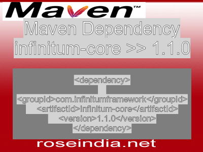 Maven dependency of infinitum-core version 1.1.0