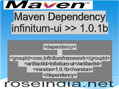 Maven dependency of infinitum-ui version 1.0.1b