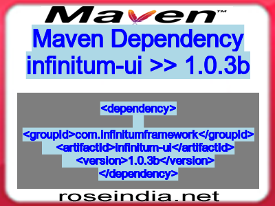 Maven dependency of infinitum-ui version 1.0.3b