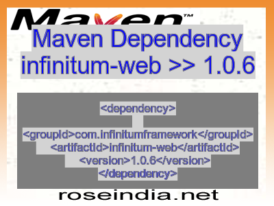 Maven dependency of infinitum-web version 1.0.6