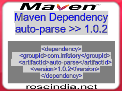 Maven dependency of auto-parse version 1.0.2