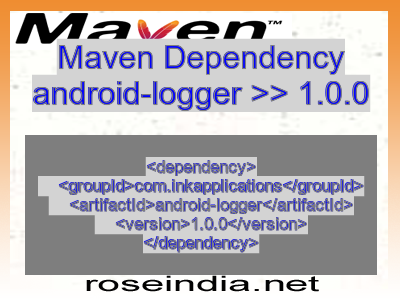 Maven dependency of android-logger version 1.0.0