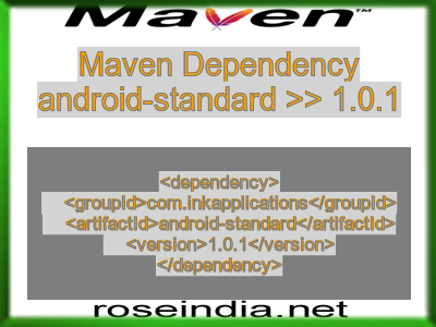 Maven dependency of android-standard version 1.0.1