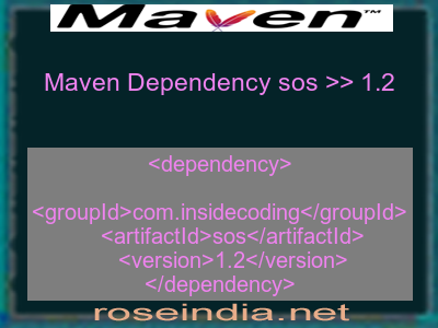 Maven dependency of sos version 1.2