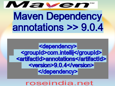Maven dependency of annotations version 9.0.4